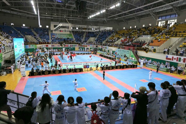 지난 2024년 7월 26일 세계 55개국 4,446명의 태권도 가족이 참가한 ‘2024 문경 세계태권도한마당’의 모습 1. 사진_국기원