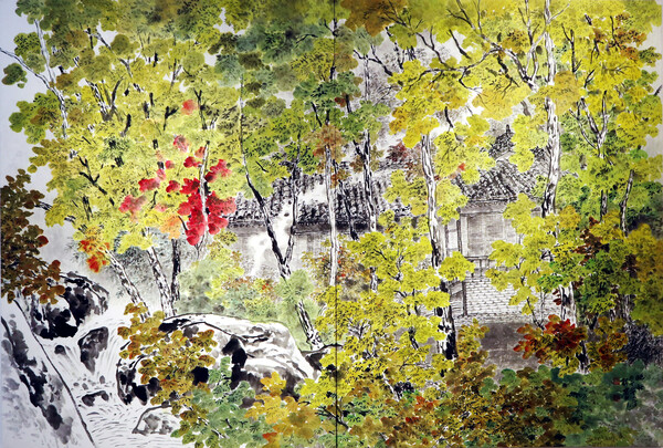 심추(深秋) 145×218cm 한지에 수묵담채 2020