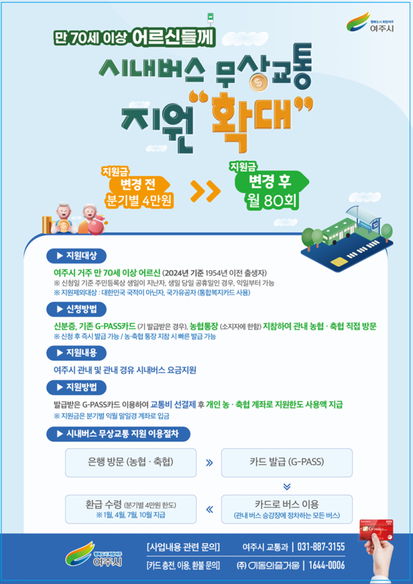 ‘어르신 시내버스 무상교통 지원사업’ 포스터