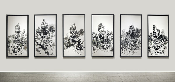 춘일산행.하일.추일산행(69×137cm) 6점 한지에 수묵담채 2020