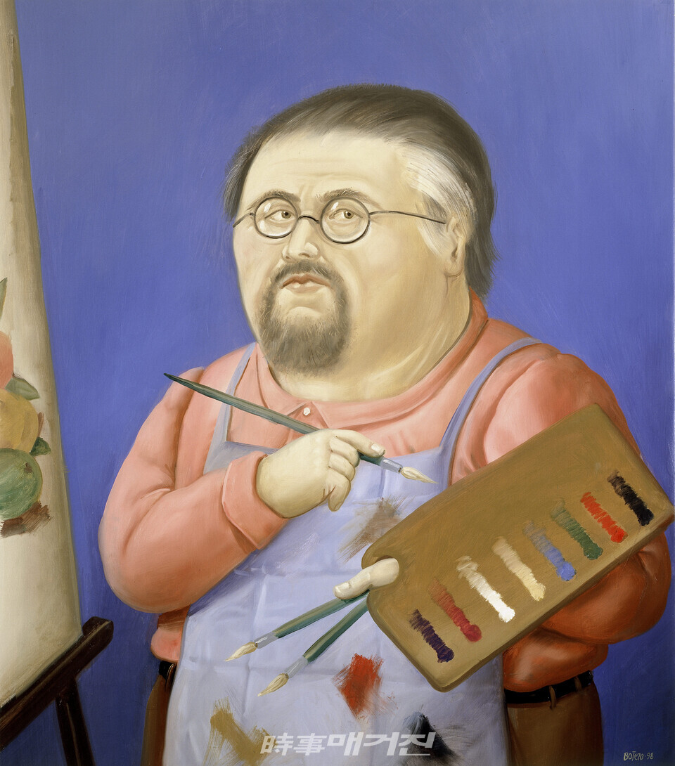 자화상 Fernando Botero, Self Portrait, 1998 Oil on canvas, 92.70 x 81.28cm ©Fernando Botero Foundation